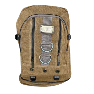 MOCHILA QZ:0064 JEANS Cor:Marrom