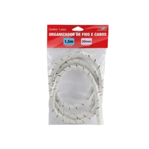 ORGANIZADOR DE CABOS ESPIRAL 20MMX1,5MM BRANCO 1,5M