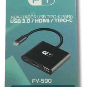 ADAPTADOR CONVERSOR USB 3.0 TIPO C PARA HDMI 4K 3 EM 1 - FY-590