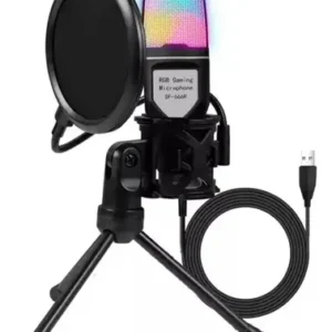 MICROFONE USB RGB CONDENSADOR GAMING SF-666R – HOOPSON
