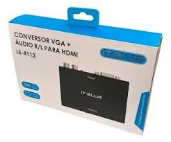 CONVERSOR VGA + ÁUDIO R/L PARA HDMI LE-4112