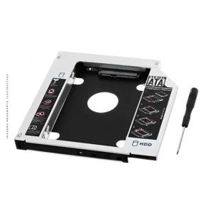 CASE ADAPTADOR CADDY 2º HD SSD/DVD P/NOTEBOOK 9MM 9.5MM 1902