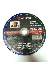 DISCO DE CORTE PARA AÇO E AÇO INOX 180 x 1,6 x 22,23mm