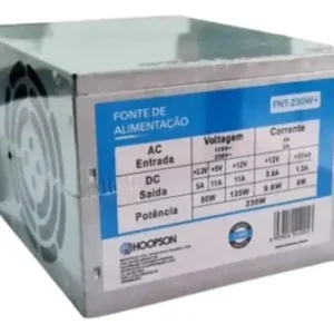 FONTE ATX 230W HOOPSON FNT-230W – CONFIÁVEL E COMPACTA PARA PCS