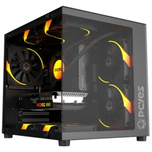 GABINETE GAMER PCYES FORCEFIELD MINI BLACK VULCAN - GFFMNBV