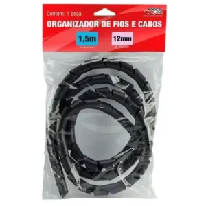 ORGANIZADOR DE CABOS ESPIRAL 12MMX1,1MM PRETO 1,5M