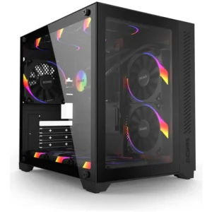 GABINETE GAMER PCYES FORCEFIELD BLACK VULCAN - GFFBVP
