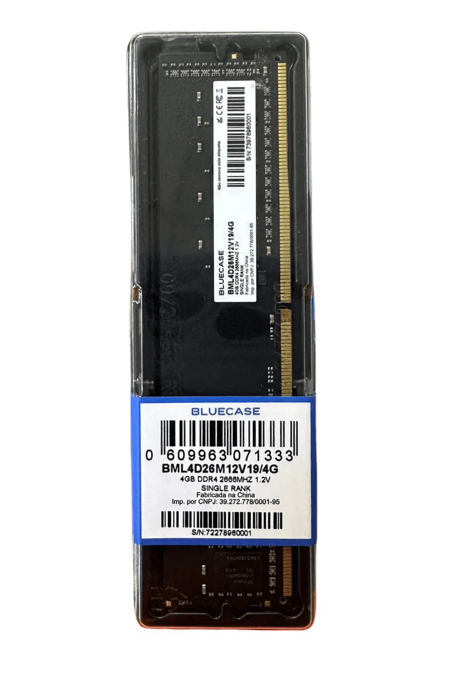 MEMORIA 4GB DDR4 2666MHZ BLUECASE